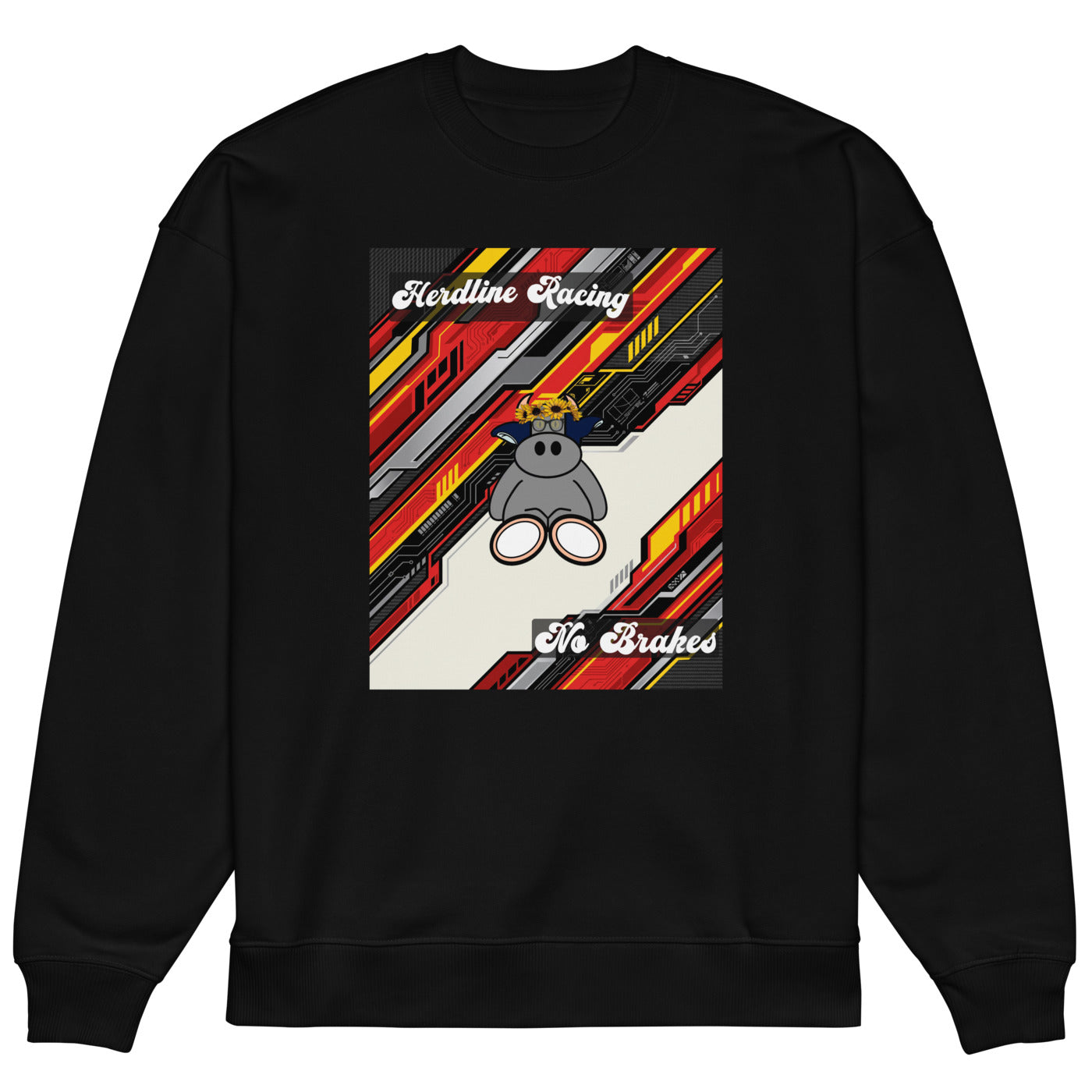 Pocket Cows Unisex Organic Oversized Raddler 2.0 Sweatshirt — Design 263