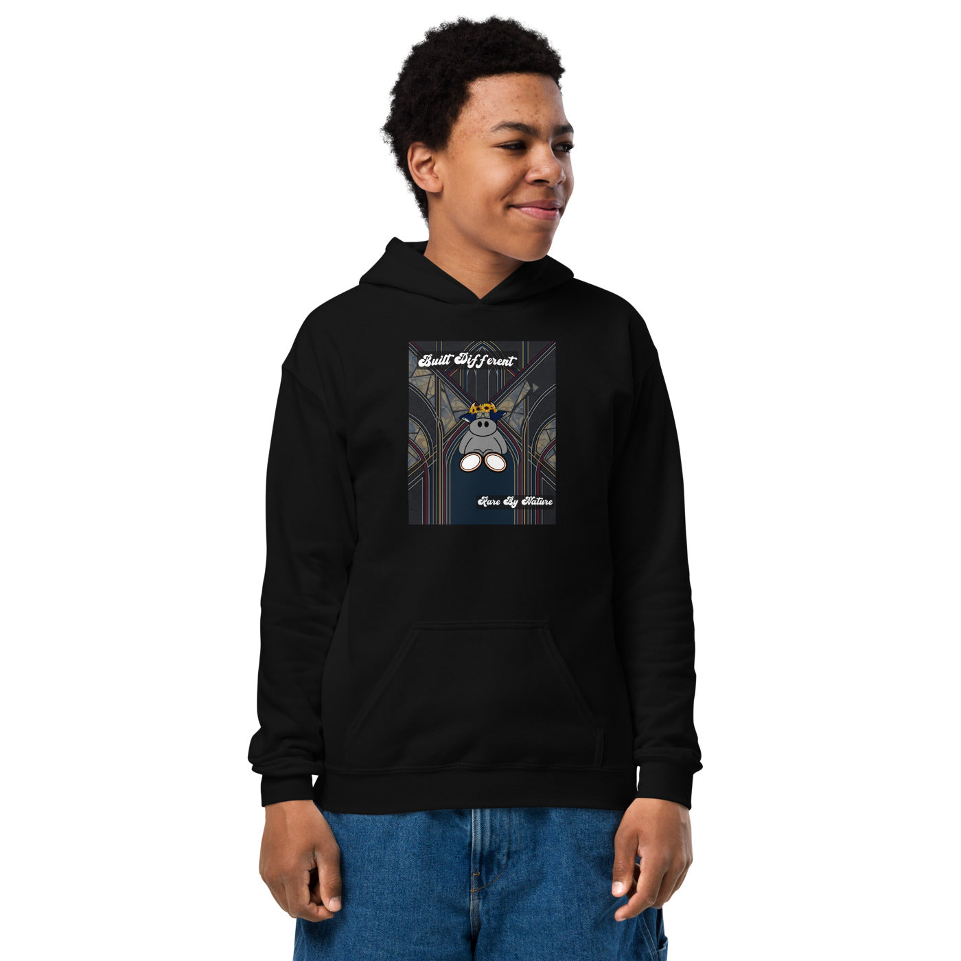 Pocket Cows Youth Heavy Blend Hoodie — Design 269