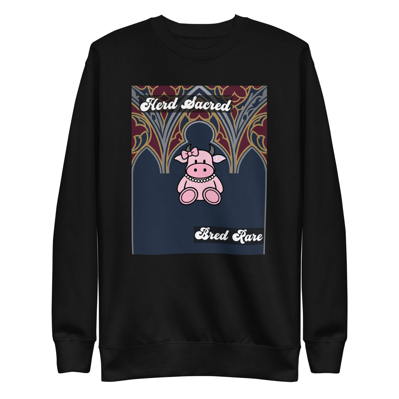 Pocket Cows Crewneck — Sacred Herd — Design 839