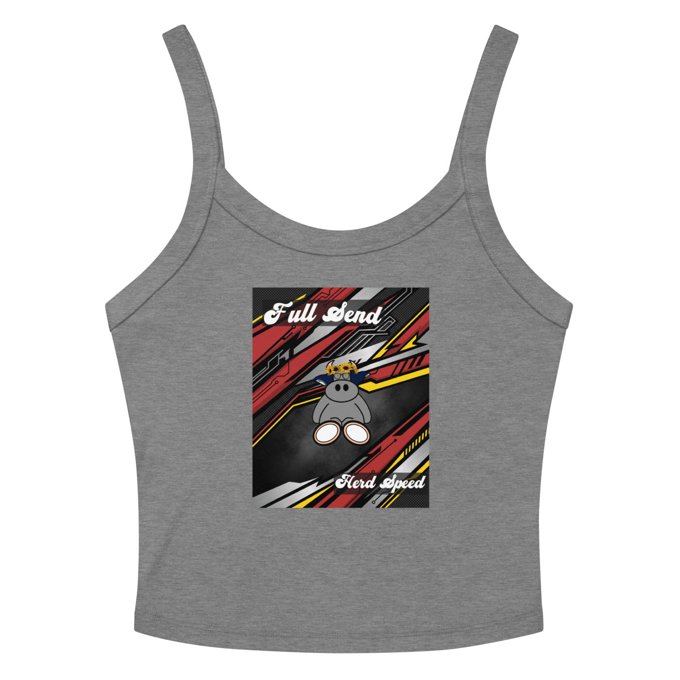Pocket Cows Women's Micro-Rib Tank Top — Design 265