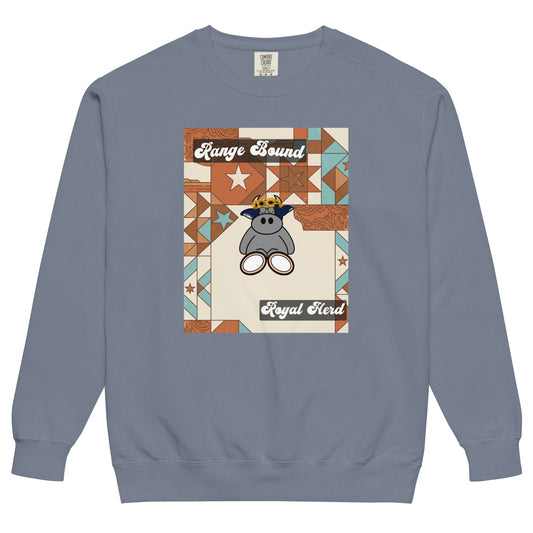 Pocket Cows Unisex Garment-Dyed Sweatshirt — Design 258