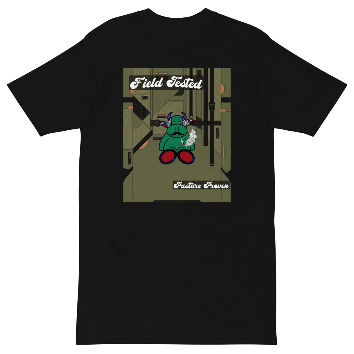 Pocket Cows Heavyweight Tee — Built To Roam — Design 161 — alternate view