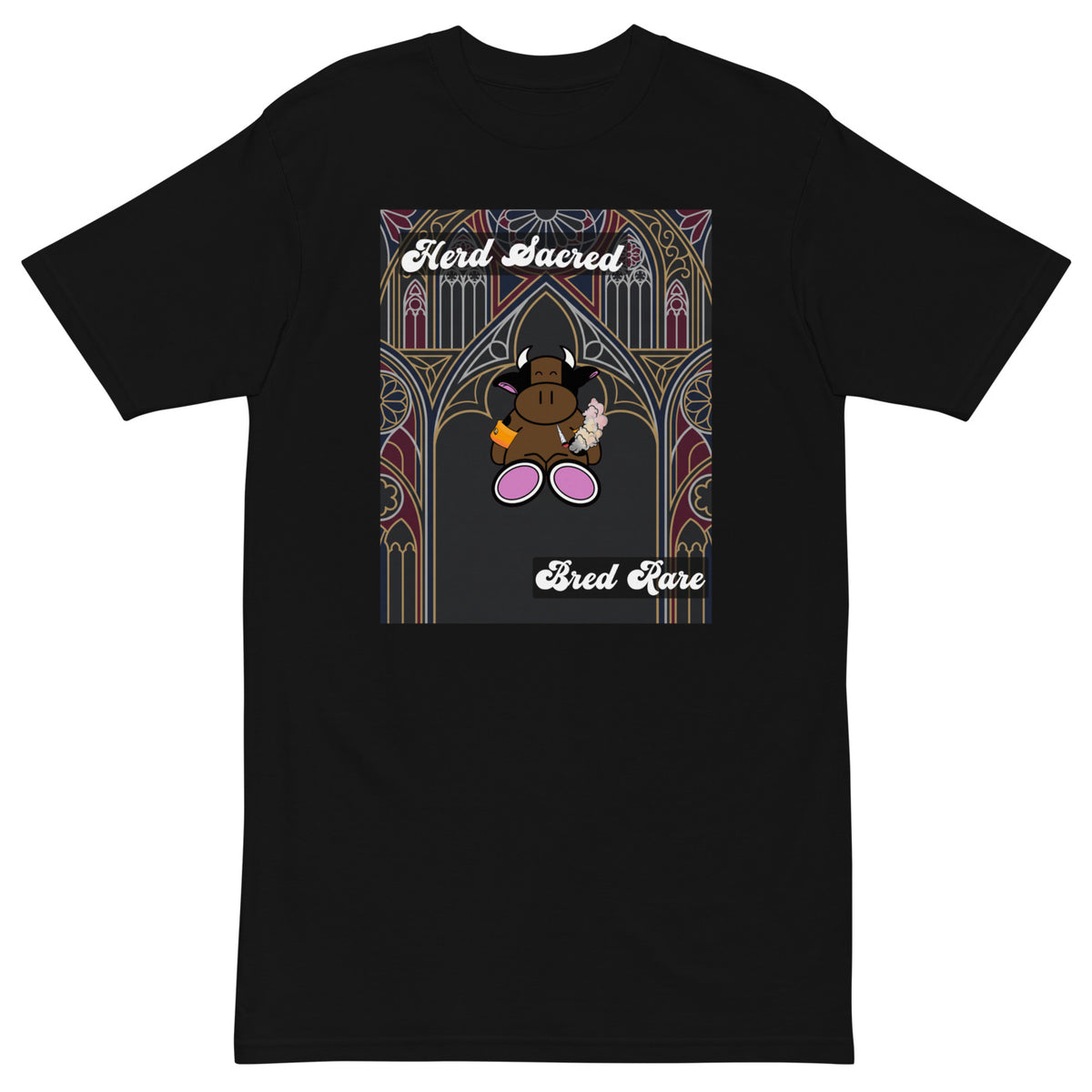 Pocket Cows Heavyweight Tee — Sacred Herd — Design 764 — alternate view