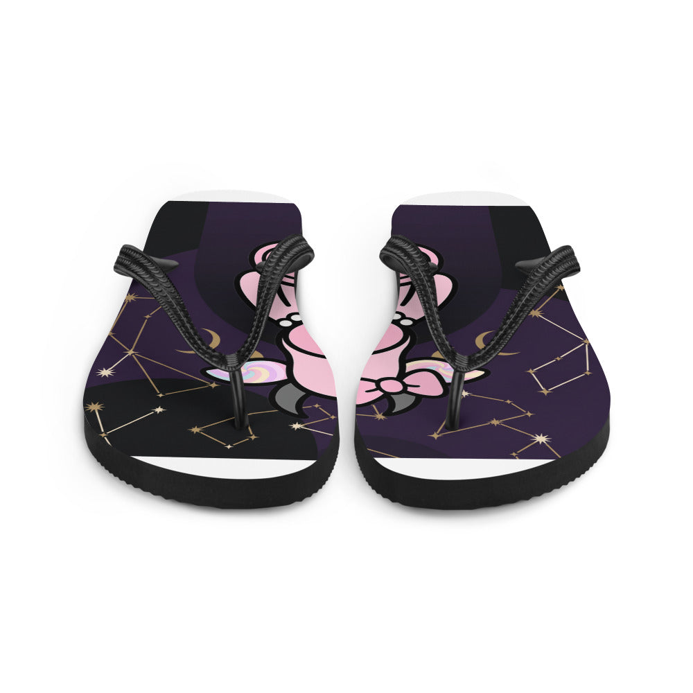 Pocket Cows Sublimation Flip Flops — Written In The Herd — Design 843