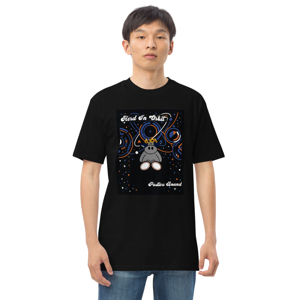 Pocket Cows Heavyweight Tee — Orbit The Herd — Design 305