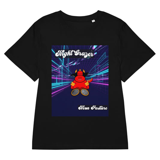 Pocket Cows Women's Organic Ribbed Neck Stella Muser T-Shirt — Design 250