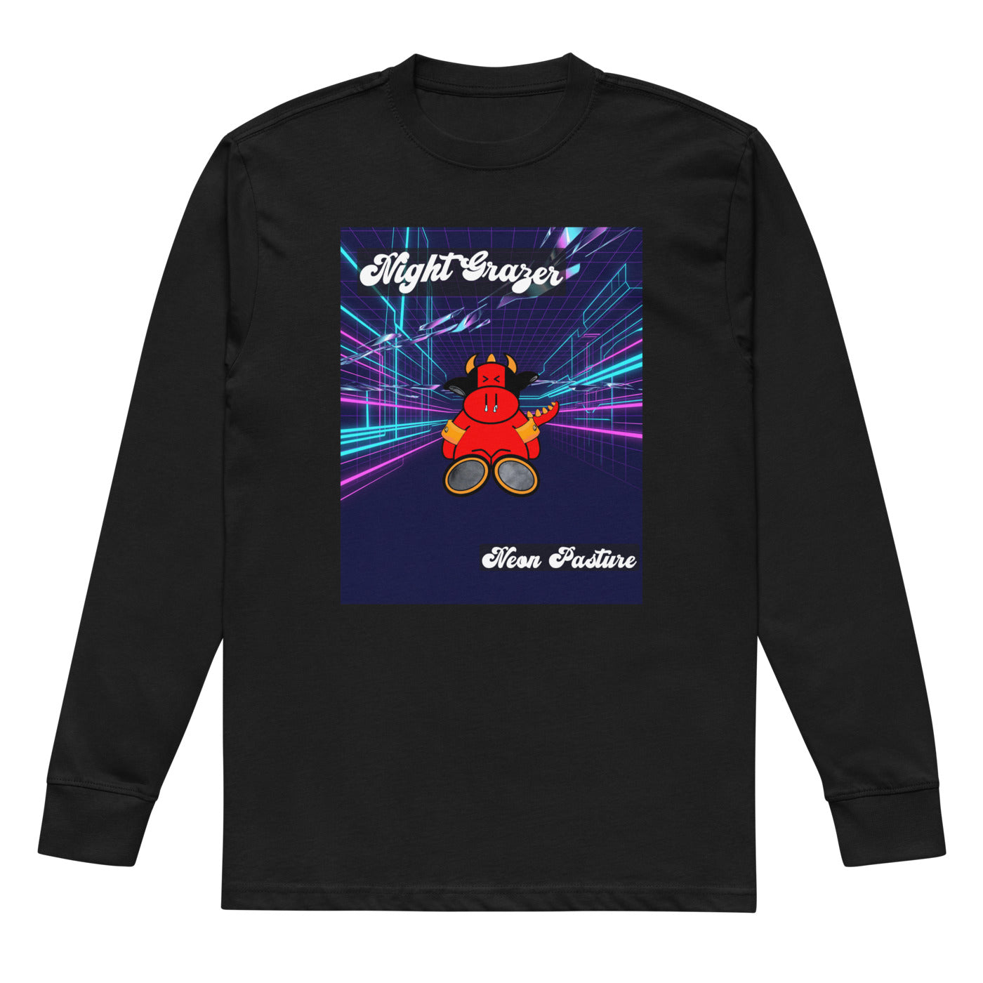 Pocket Cows Men's Heavyweight Long Sleeve T-Shirt — Design 250
