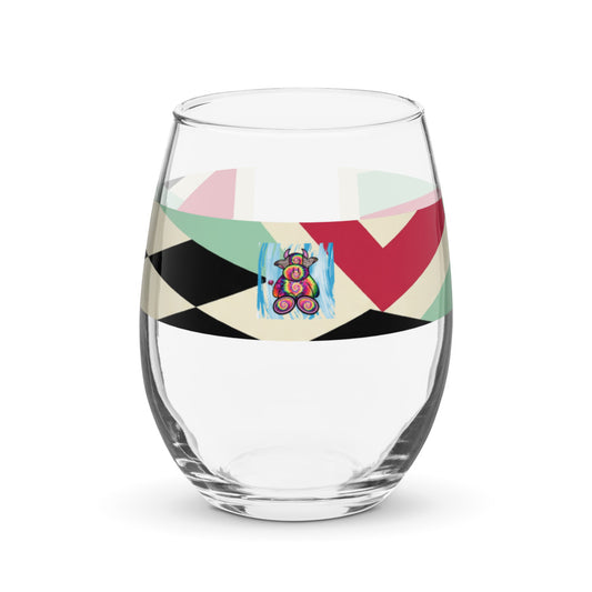 Pocket Cows Stemless Wine Glass (15 oz) — Always Fresh — Design 716