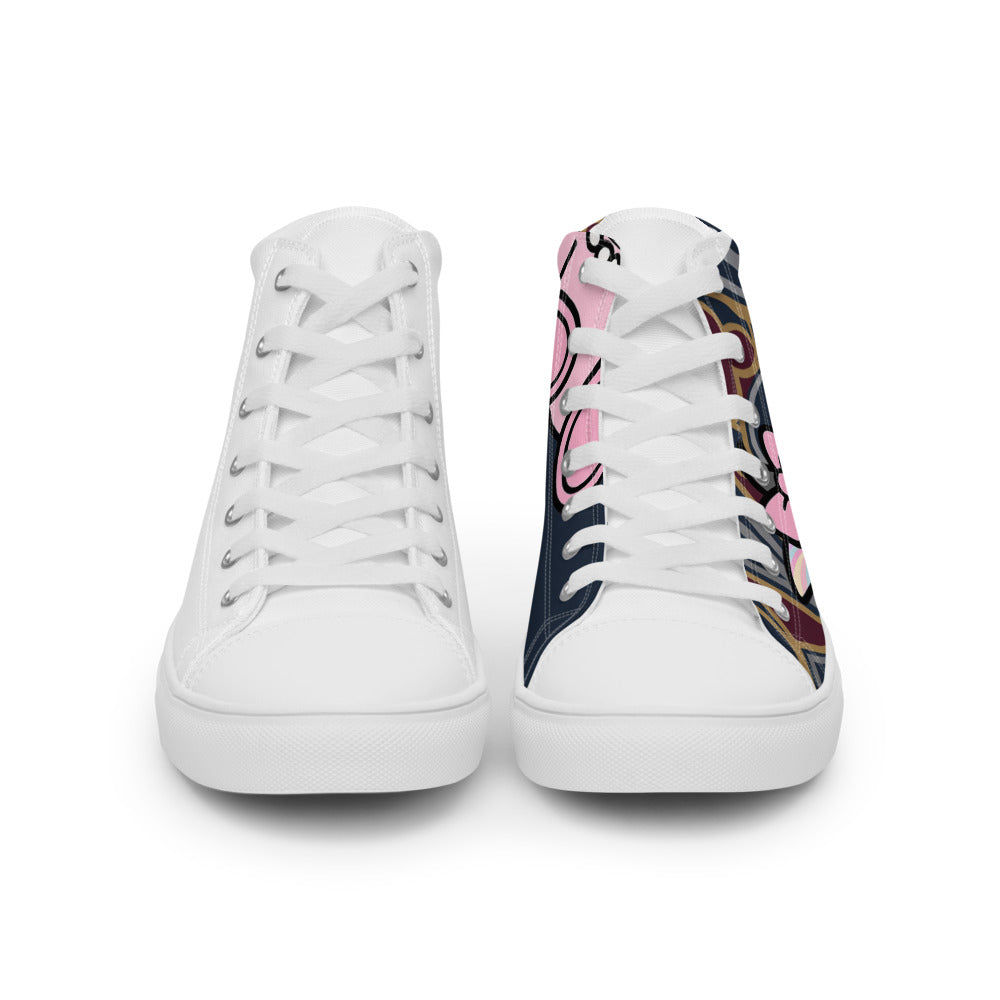Pocket Cows Men's High Top Canvas Shoes — Sacred Herd — Design 839