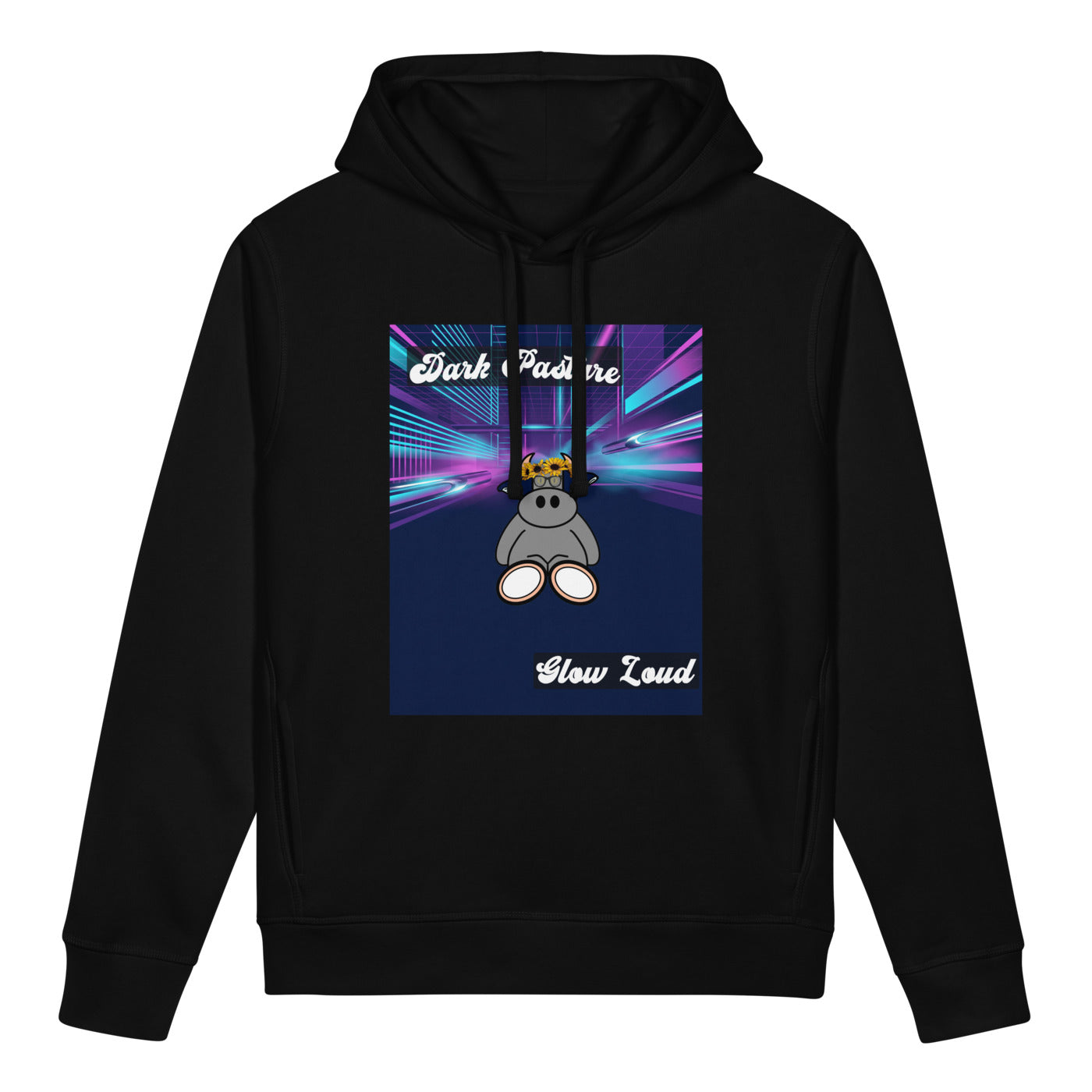 Pocket Cows Unisex Organic Side Pocket Sounder Hoodie — Design 255