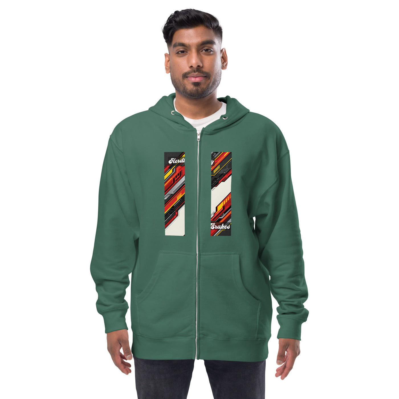 Pocket Cows Unisex Fleece Zip Up Hoodie — Design 263