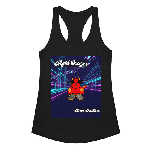 Pocket Cows Women's Ideal Racerback Tank Top — Design 250
