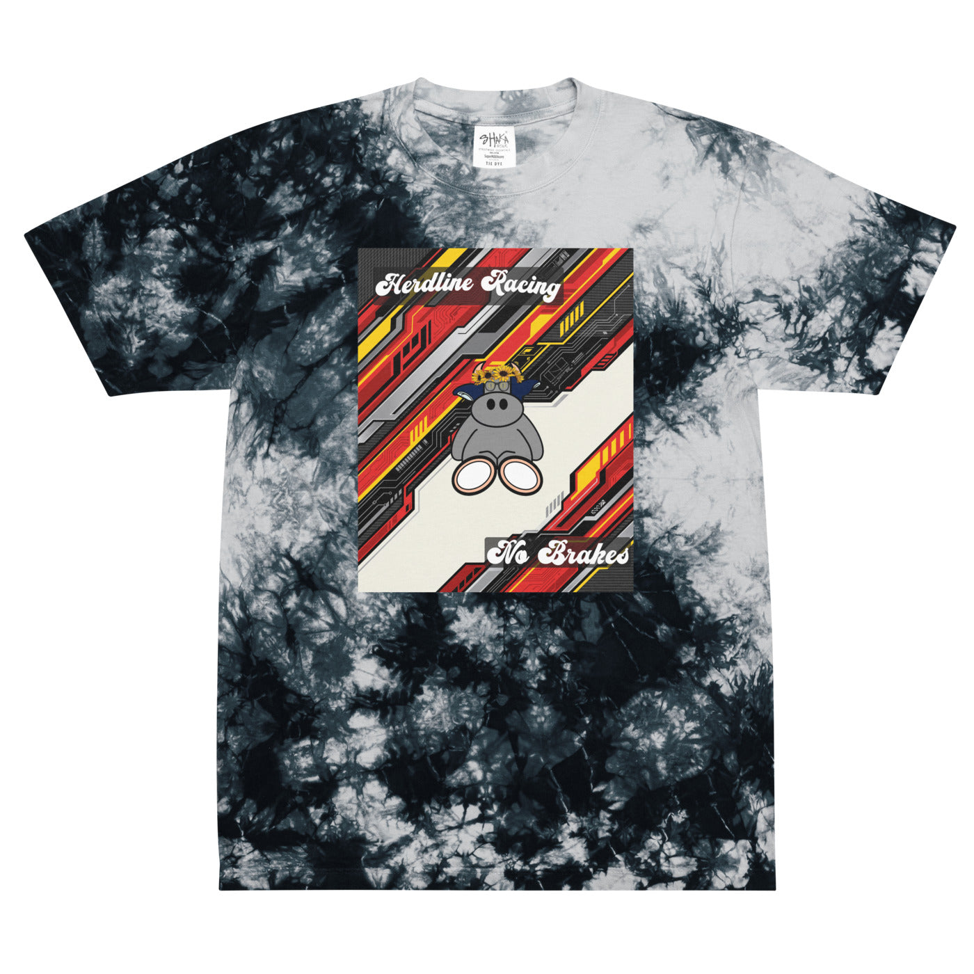 Pocket Cows Unisex Oversized Tie-Dye T-Shirt — Design 263