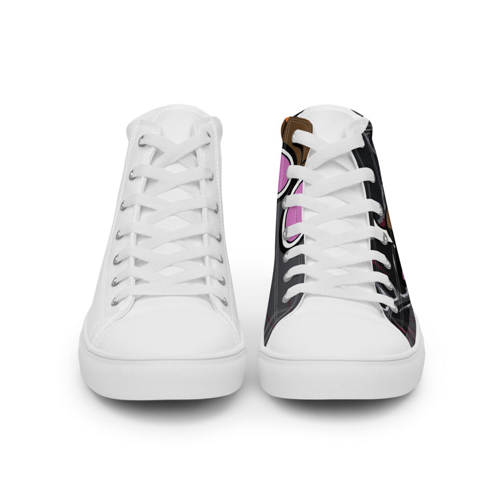 Pocket Cows Men's High Top Canvas Shoes — No Bull Left — Design 779