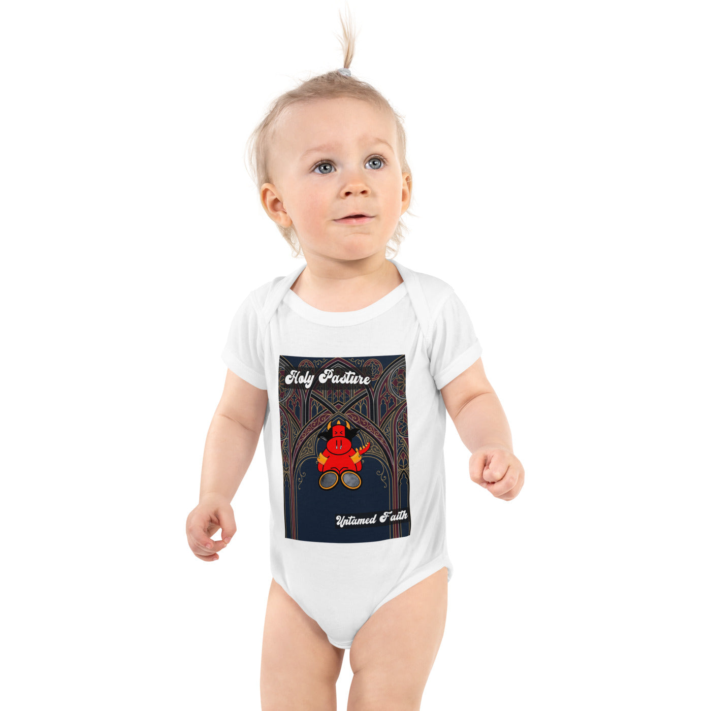 Pocket Cows Baby Short Sleeve Bodysuit — Design 270