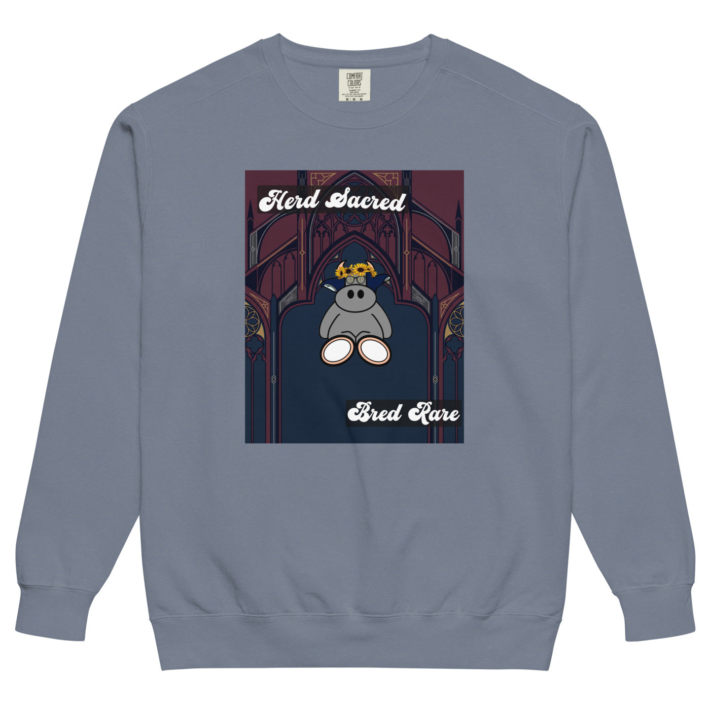 Pocket Cows Unisex Garment-Dyed Sweatshirt — Design 271