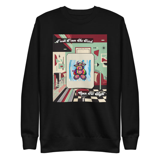 Pocket Cows Crewneck — Always Fresh — Design 11