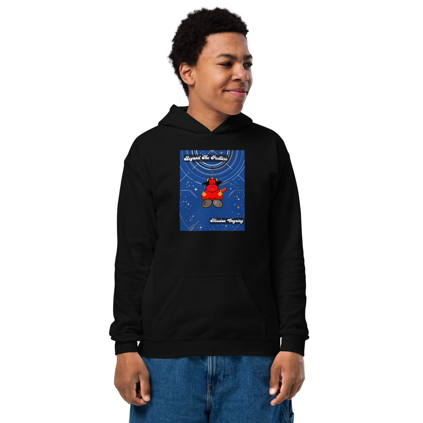 Pocket Cows Youth Heavy Blend Hoodie — Design 278