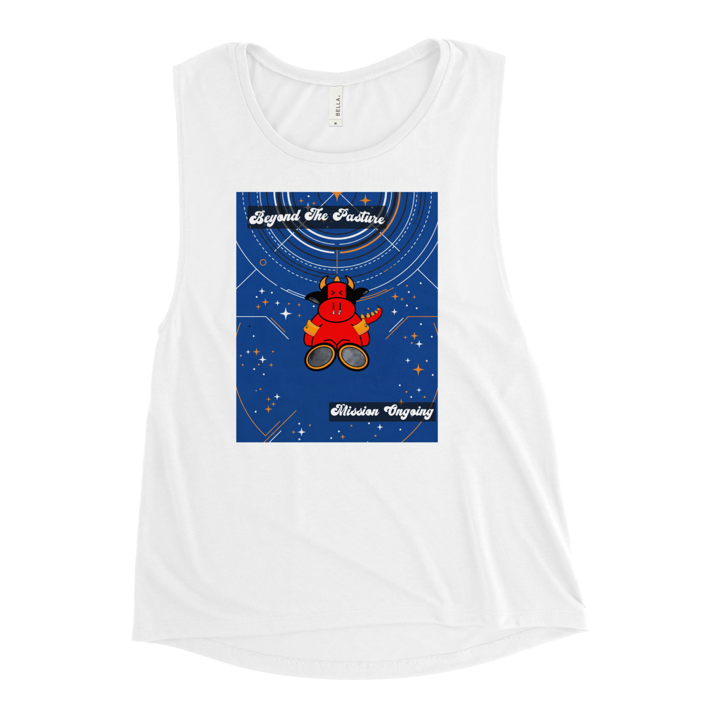 Pocket Cows Women's Muscle Tank — Design 278