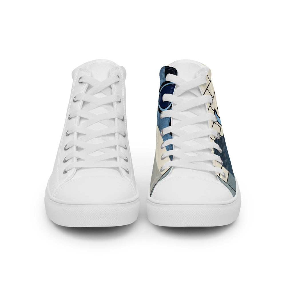 Pocket Cows Men's High Top Canvas Shoes — Move Different — Design 755