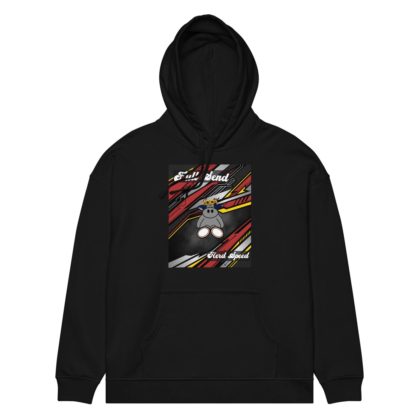 Pocket Cows Unisex Organic Relaxed Slammer 2.0 Hoodie — Design 265