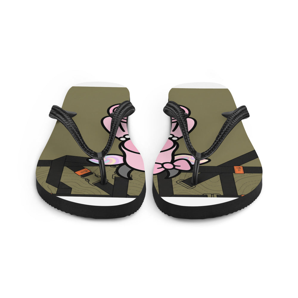 Pocket Cows Sublimation Flip Flops — Built To Roam — Design 848