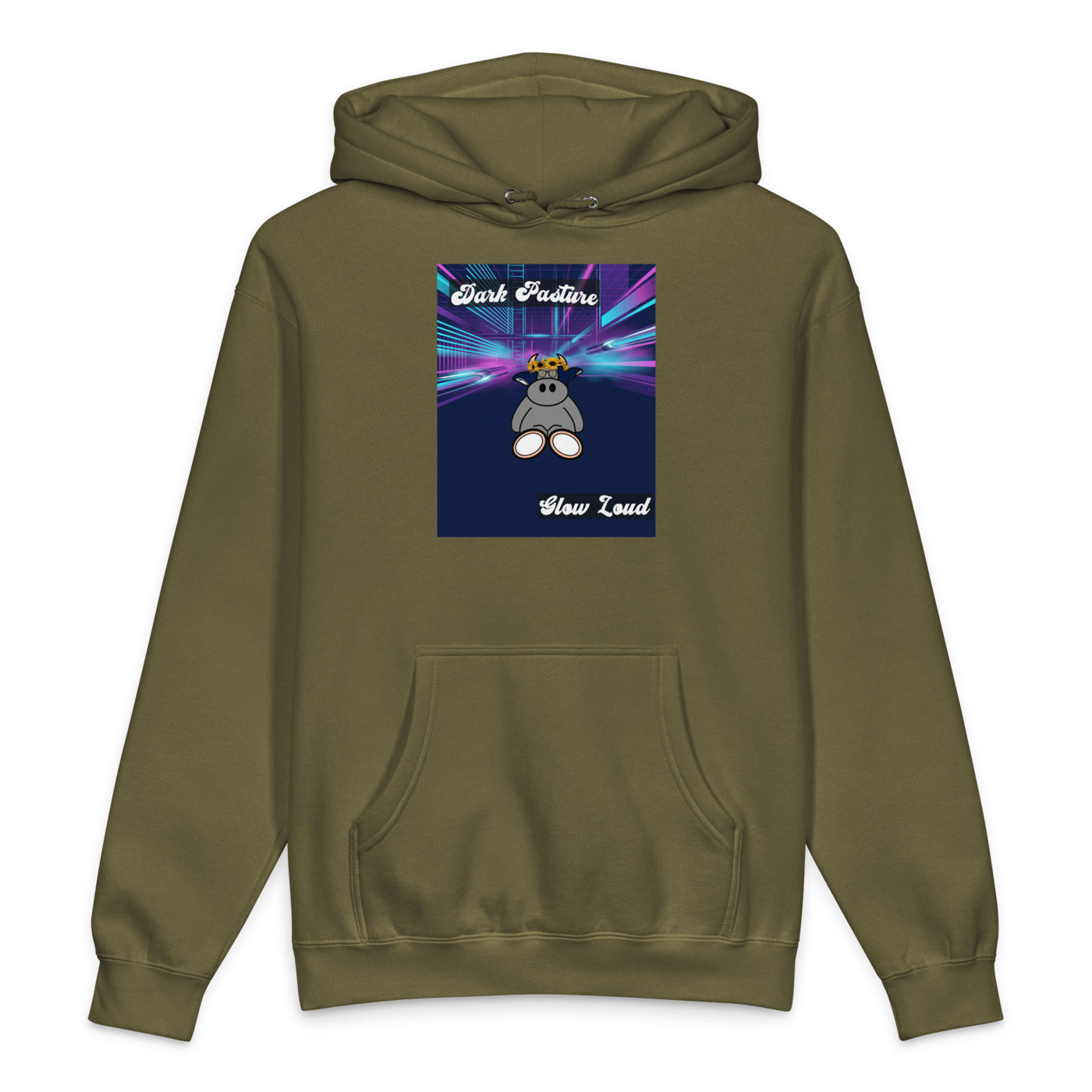 Pocket Cows Unisex Heavyweight Hooded Sweatshirt — Design 255