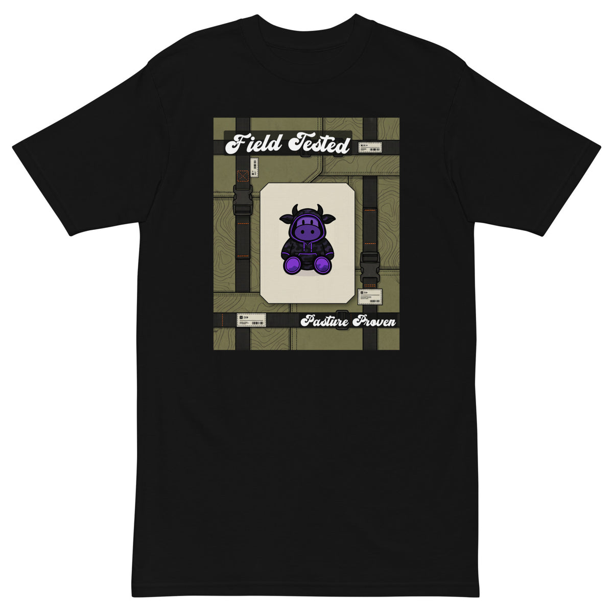 Pocket Cows Heavyweight Tee — Built To Roam — Design 02 — alternate view
