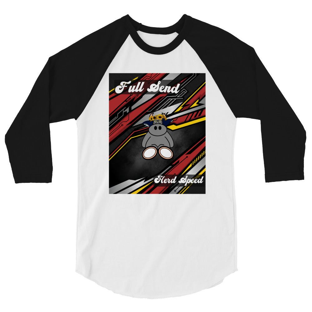 Pocket Cows Unisex 3/4 Sleeve Raglan Shirt — Design 265