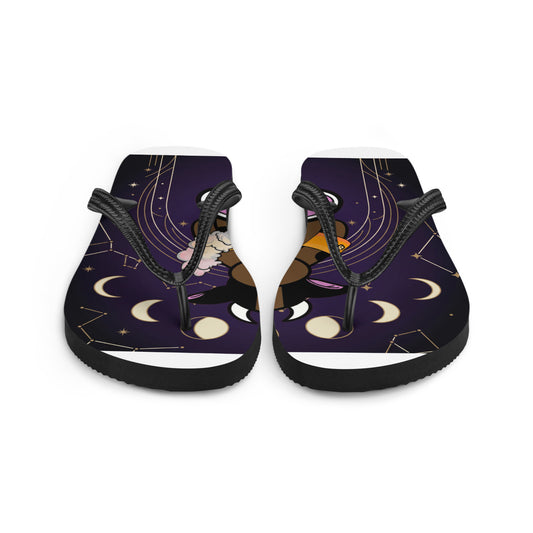 Pocket Cows Sublimation Flip Flops — Written In The Herd — Design 766