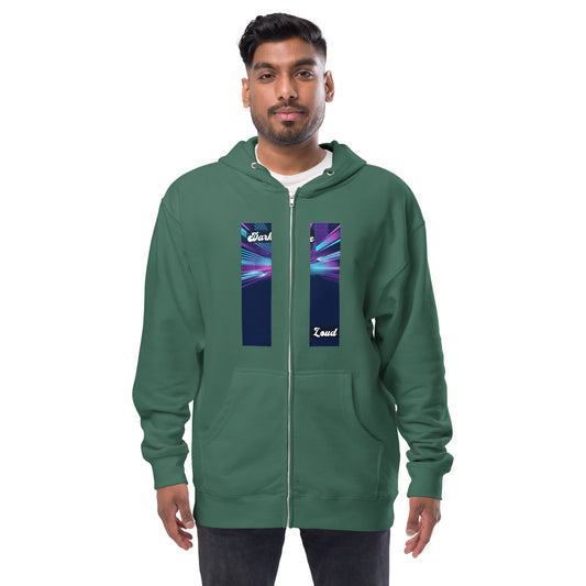 Pocket Cows Unisex Fleece Zip Up Hoodie — Design 255