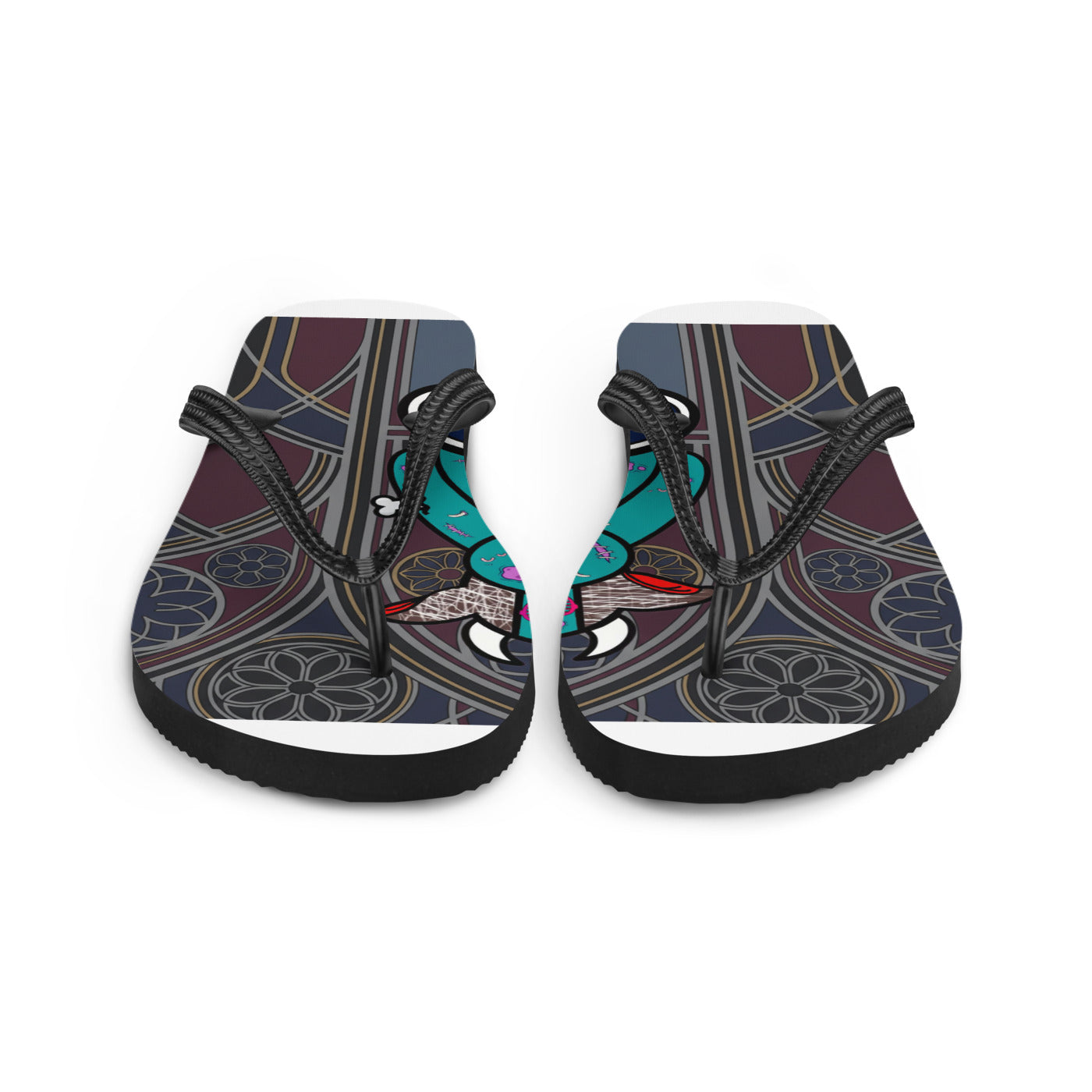 Pocket Cows Sublimation Flip Flops — Sacred Herd — Design 801