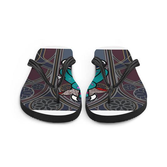 Pocket Cows Sublimation Flip Flops — Sacred Herd — Design 801