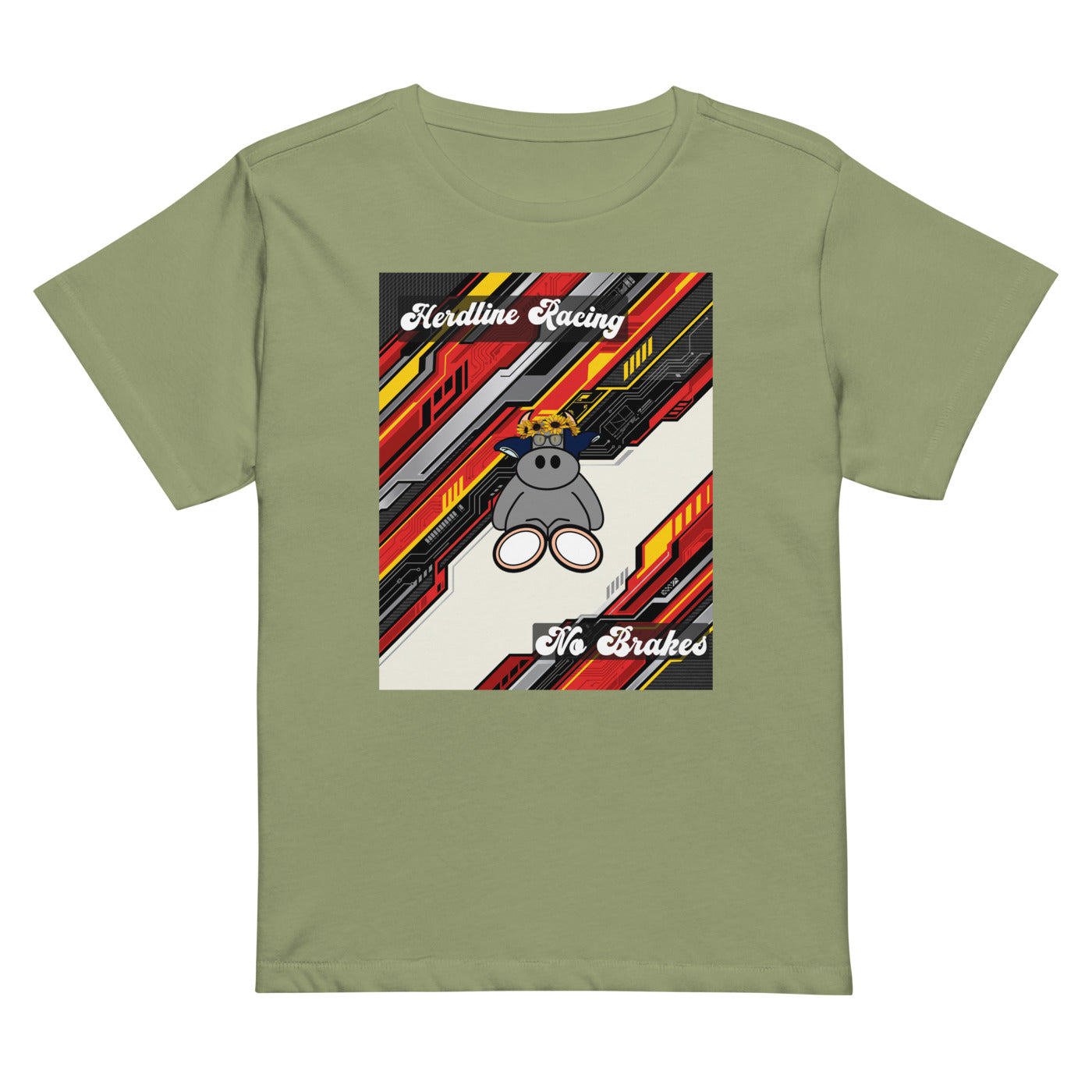 Pocket Cows Women's High-Waisted Tee — Design 263