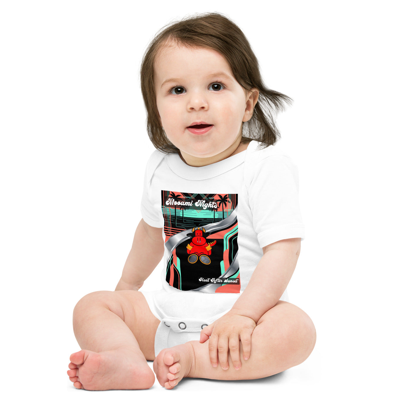 Pocket Cows Baby Short Sleeve One Piece — Design 272