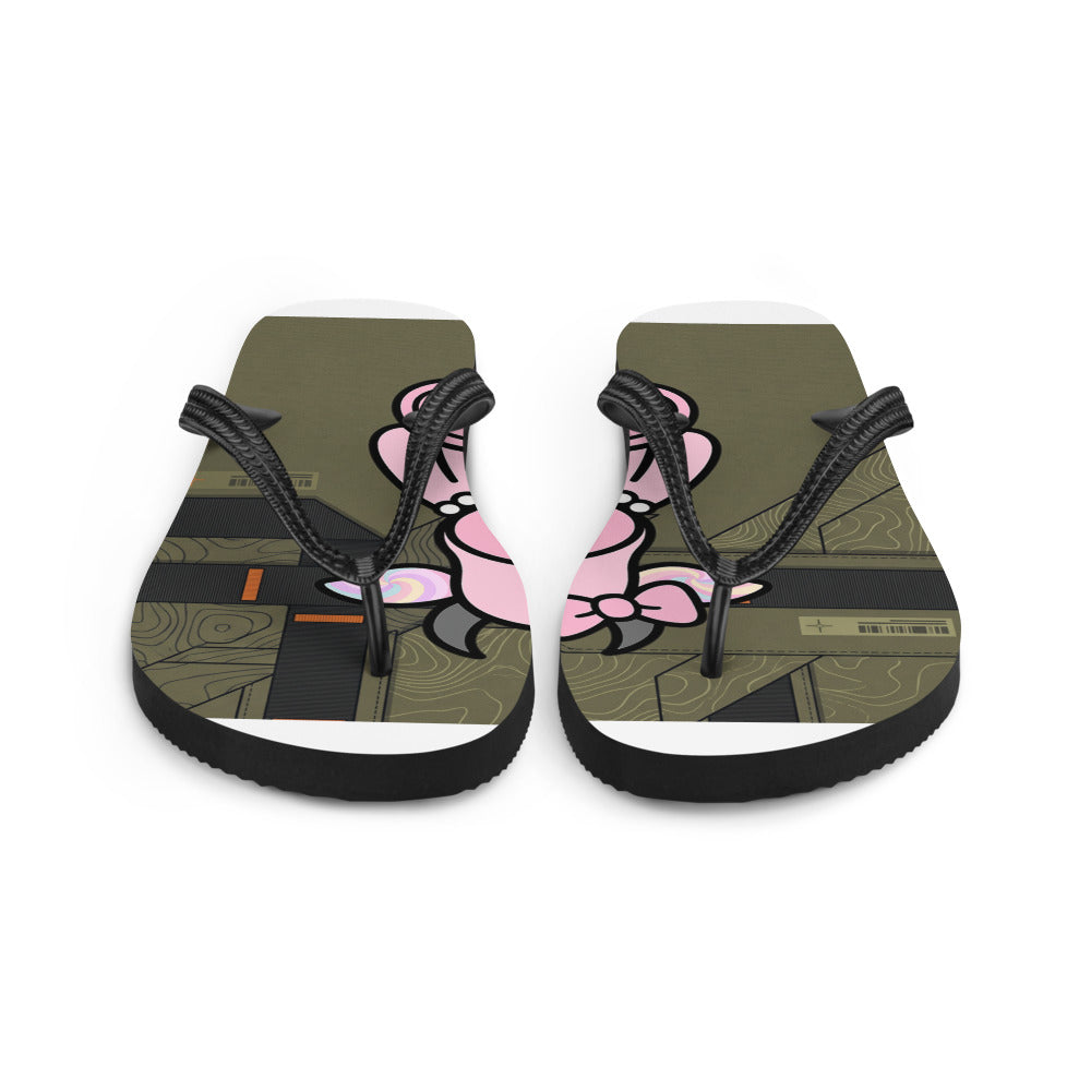 Pocket Cows Sublimation Flip Flops — Built To Roam — Design 849