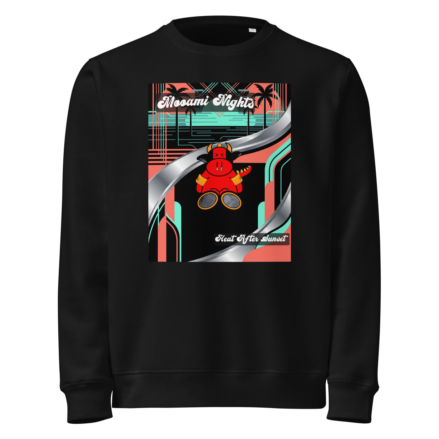 Pocket Cows Unisex Organic Mid-Weight Roller Sweatshirt — Design 272