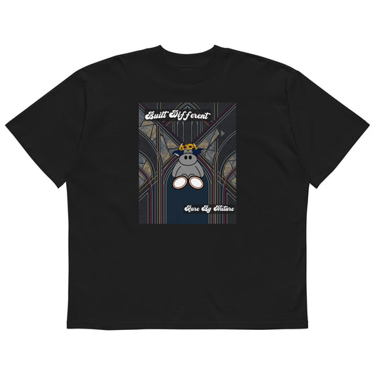 Pocket Cows Unisex Organic Oversized High Neck Blaster 2.0 T-Shirt — Design 269