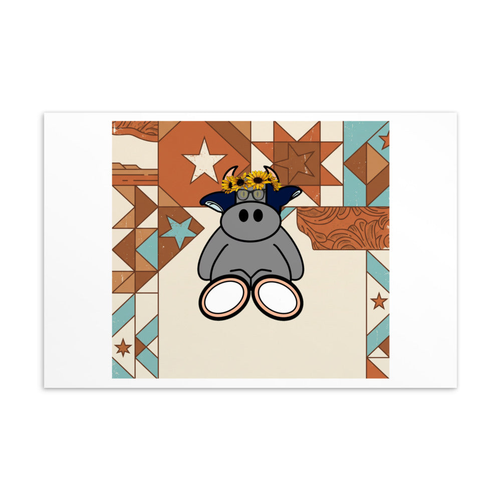 Pocket Cows Standard Postcard — Range Royalty — Design 258
