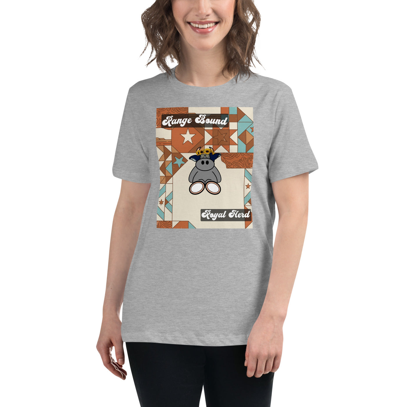 Pocket Cows Women's Relaxed T-Shirt — Design 258