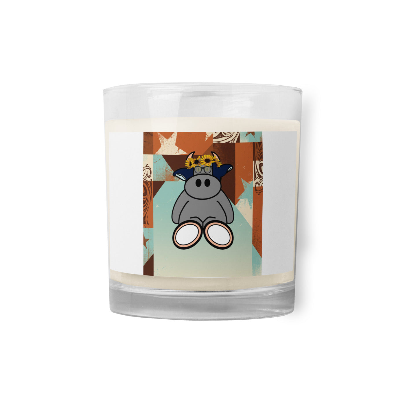 Pocket Cows Glass Jar Soy Wax Candle — Range Royalty — Design 260