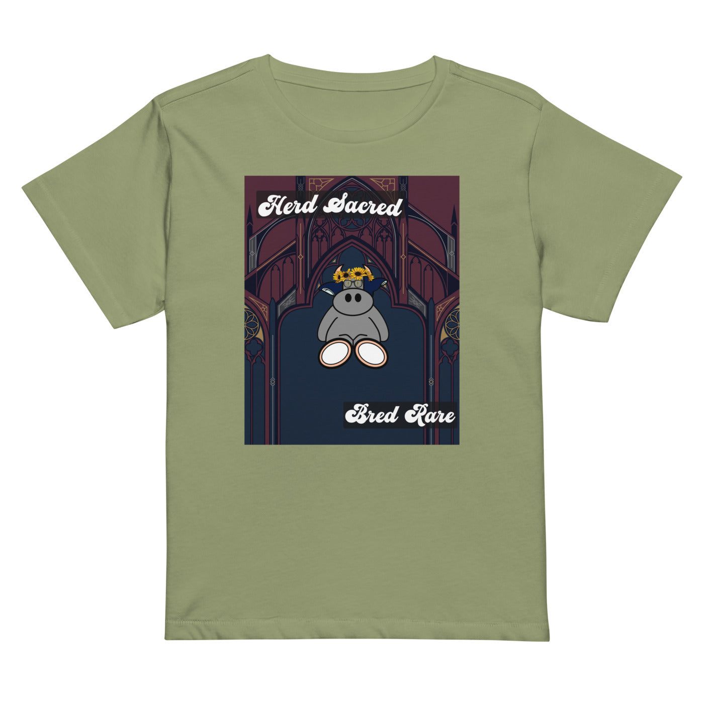 Pocket Cows Women's High-Waisted Tee — Design 271