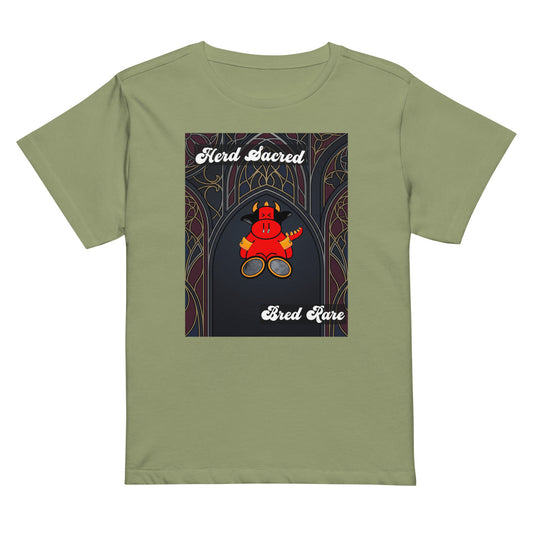 Pocket Cows Women's High-Waisted Tee — Design 267