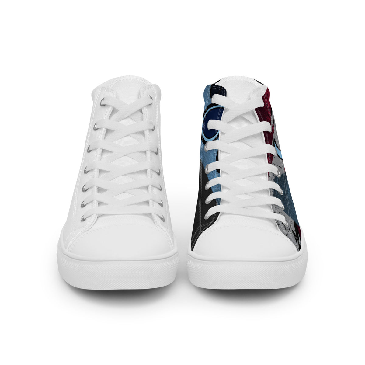 Pocket Cows Men's High Top Canvas Shoes — No Bull Left — Design 744