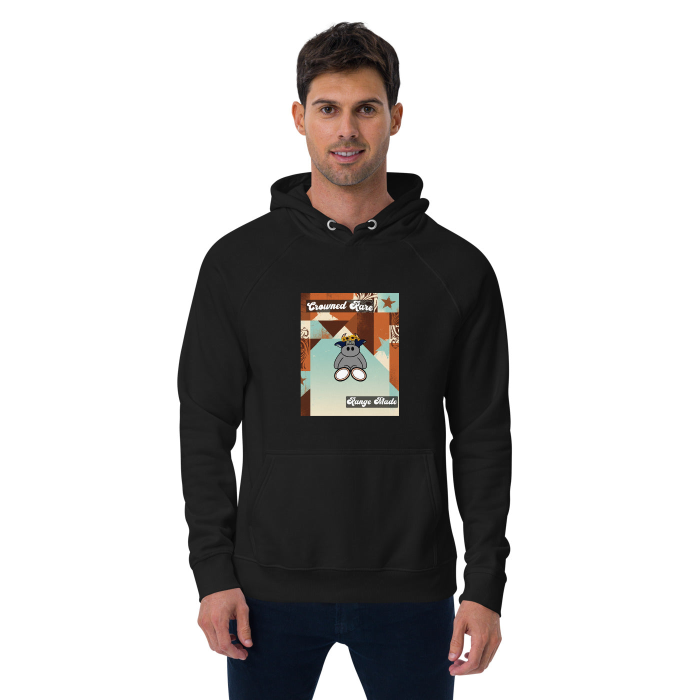 Pocket Cows Unisex Eco Raglan Hoodie — Design 260