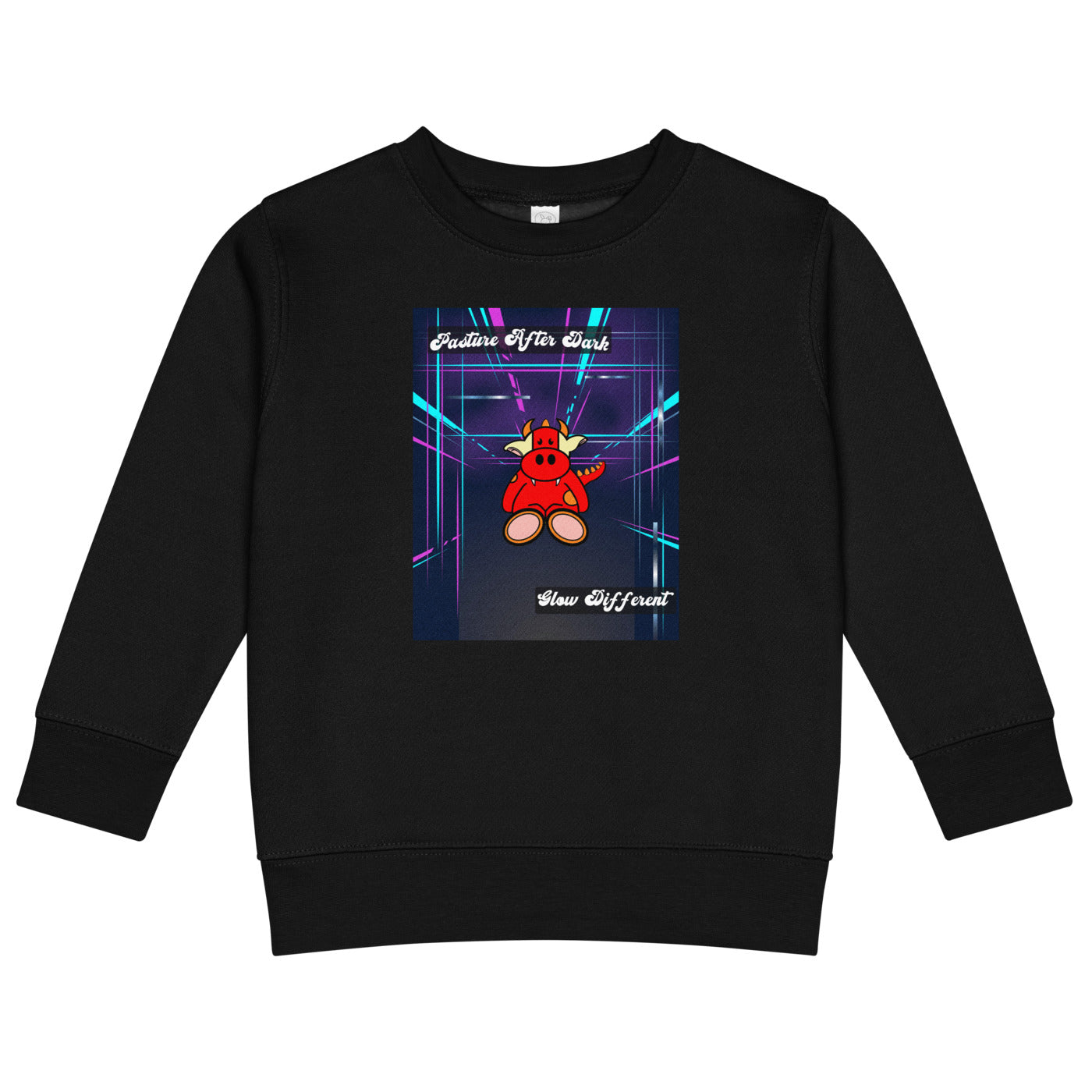 Pocket Cows Kids Crew Neck Sweatshirt — Design 273