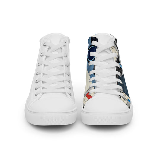 Pocket Cows Men's High Top Canvas Shoes — Move Different — Design 757