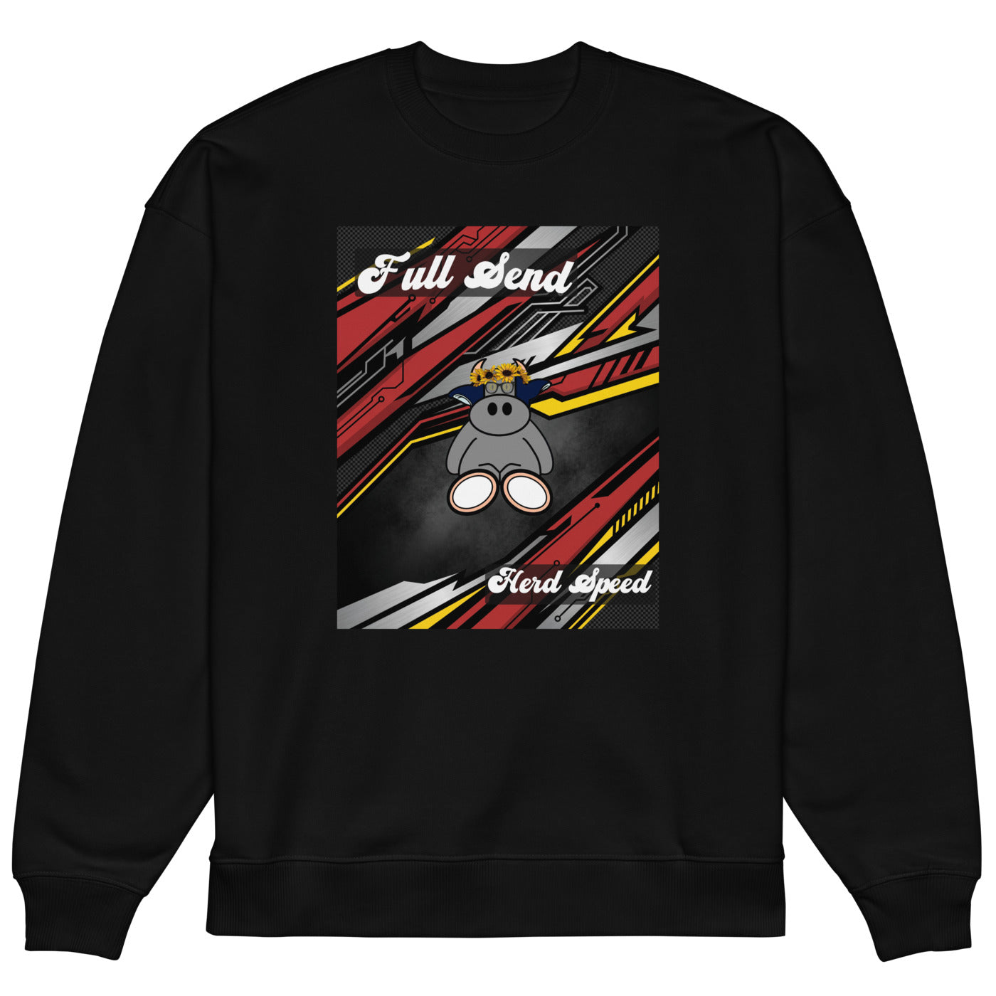 Pocket Cows Unisex Organic Oversized Raddler 2.0 Sweatshirt — Design 265