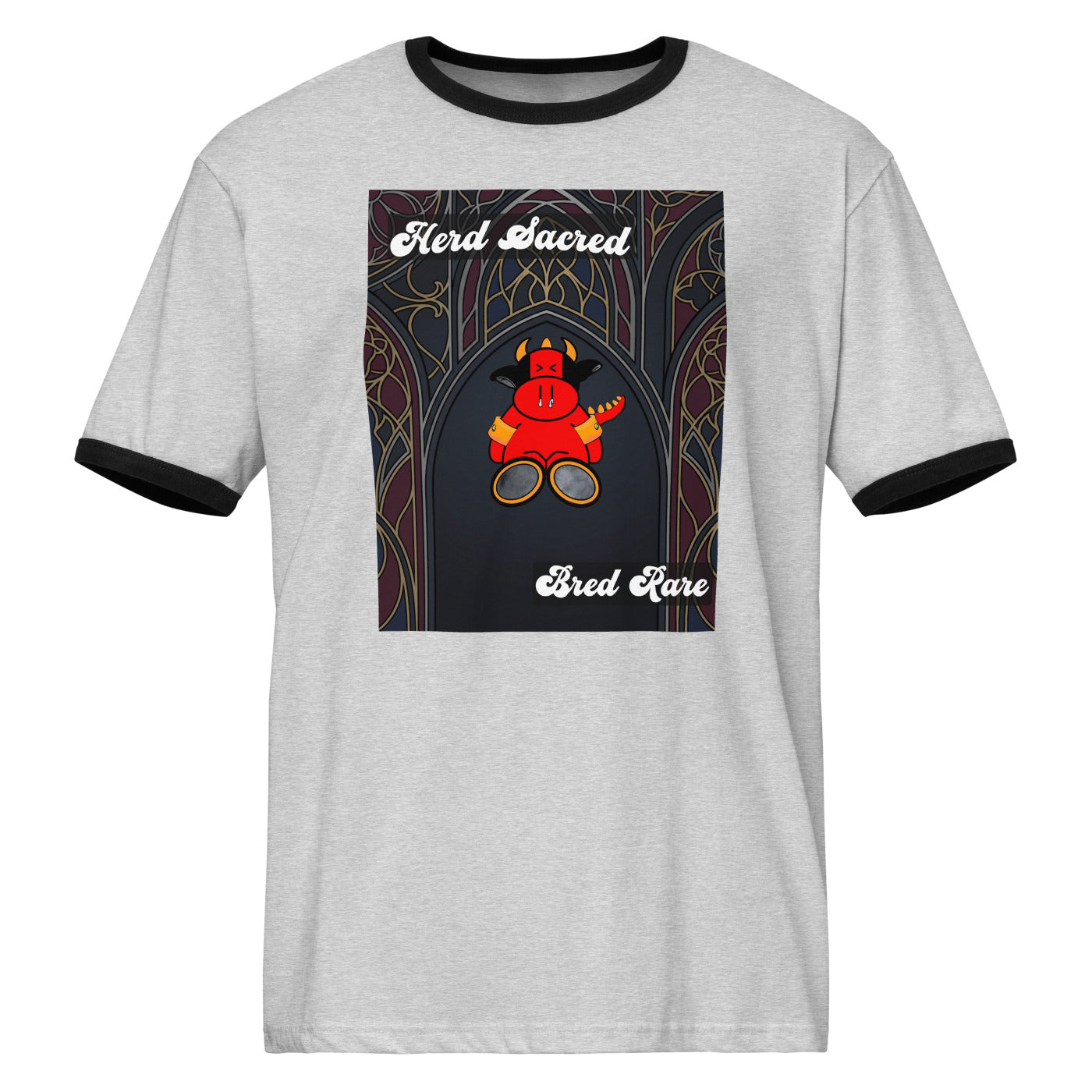Pocket Cows Unisex Ringer T-Shirt — Design 267
