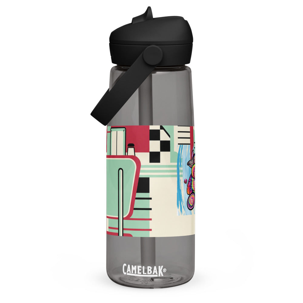 Pocket Cows Flip Straw Water Bottle — Design 715